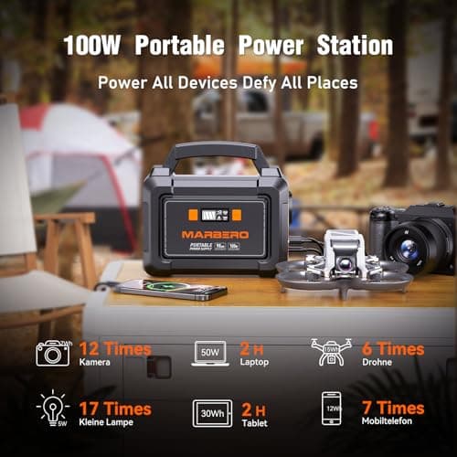 MARBERO 100W Portable Power Station 26,400mAh Power Bank with Plug Socket — view 3