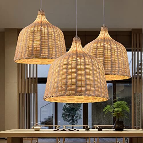 SXSHEYS Open Bamboo, E27 Single Head Lamp, Handmade Lampshade, Tea Room, Balcony, Living Decorative Lighting — view 3