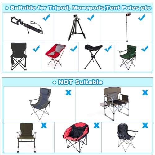 PATIKIL 38x10 Inch Camp Chair Replacement Bag, Nylon Folding Camping Chair Carry Bag Tripod Case with Handle for Outdoor Camping, Black — view 4