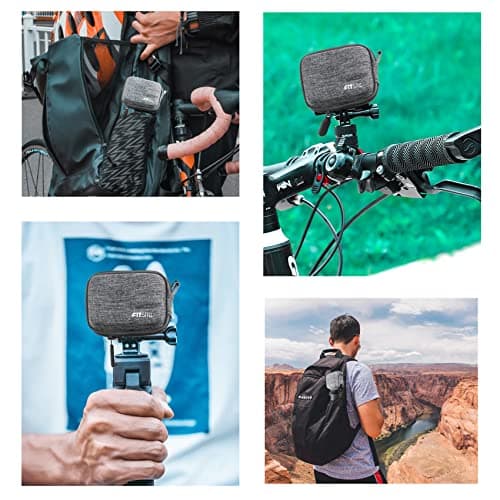 FiTSTILL Black Mini Carrying Case Compatible with Go Pro Hero 12/11/10/9/8/7/(2018)/6/5 Black,DJI Osmo Action1/3,AKASO,Campark,Action Camera — view 5