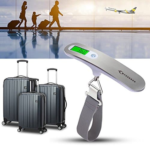 MYCARBON Luggage Scale Portable Digital Weight Scale for Travel Suitcase with Tare Function 110 Lb/ 50Kg Capacity (Silver) — view 6