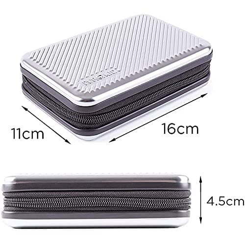 Duronic Hard Drive Case HDC3 /SR, Silver EVA Travel Case for Charger Adapter Power Bank SSD Storage Pouch for Seagate, WD, UnionSine, Toshiba, Sandisk, Samsung Drives 500GB to 5TB — view 4