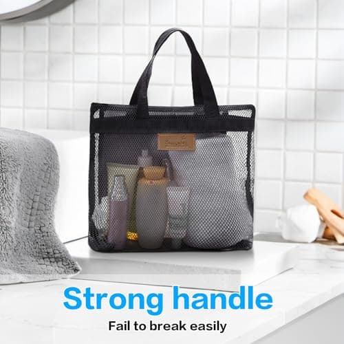 SGYKJ 2 Pcs Shower Bags, Protable Toiletry Mesh Toiletry Bag for Women Men — view 4