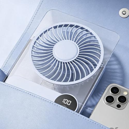 Rechargeable Small Desk Fan, Quiet Portable Wireless Travel Cooler — view 5