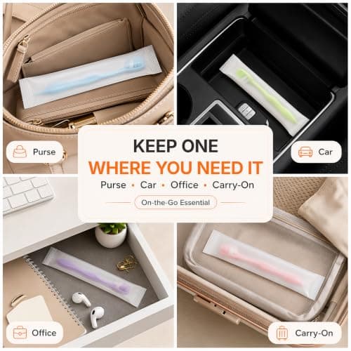 TuckPoki Mini Disposable Travel Toothbrushes with Toothpaste, 24 Count — view 6