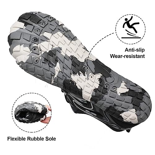 XIHALOOK Mens Womens Womens Hiking Shoes Quick Dry Barefoot Walking Shoes Beach Hiking Kayaking Surfing Training Shoes, A Grey Black, 7/8 UK — view 6