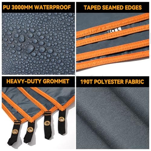 Waterproof TentFootprint Groundsheet,Ultralight Heavy-Duty Tarp for Camping — view 3