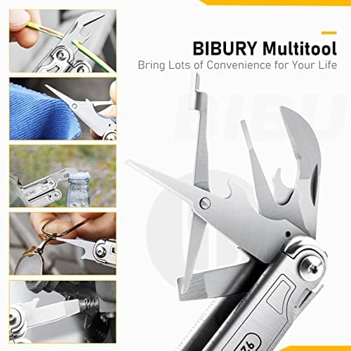 BIBURY Multitools, Upgraded Multi Tool Pliers Stainless Steel EDC Tool — view 5