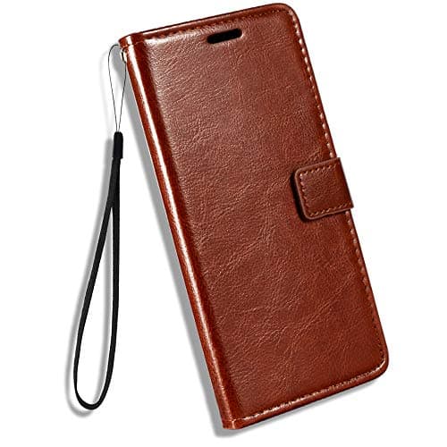 Shantime Wallet Leather Case for ZTE Telstra 5G Hotspot 2 - Brown — view 2