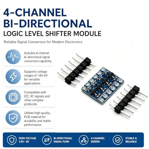Gebildet 10Pcs 3.3V-5V 4 Channels Logic Level Converter Bi-Directional Shifter Module (Pack of 10) CYT1076 — view 2