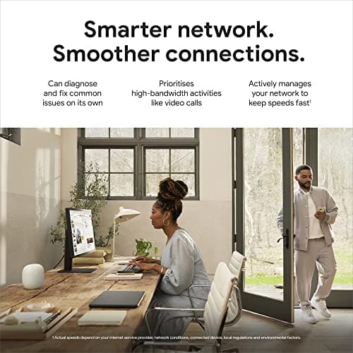 Google Wifi Pro – Wi-Fi 6E Reliable home system with fast speed and whole-home coverage Mesh router snow, 3-Pk — view 4