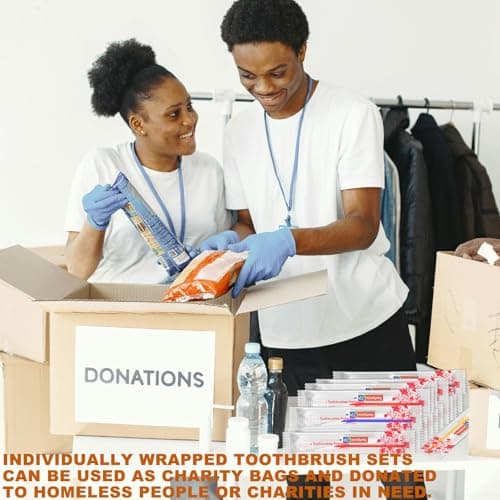 30 Pack Travel Toothbrush Set,Disposable Toothbrush with Toothpaste — view 5