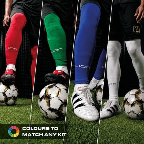 LION SPORTSWEAR Kids/Youth Football Sock Sleeves To Accompany Grip Socks - Fits Over Calf/Shin Pads - Variety Of Colors To Match Your Team Kit (Burgundy) — view 2