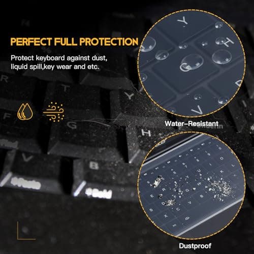 Universal Silicone Keyboard Cover for 13" 13.3" 14" Laptop Notebook, Anti Dust Waterproof Clear Keyboard Protector Skin(Size: 12.28" x 5.08") — view 4