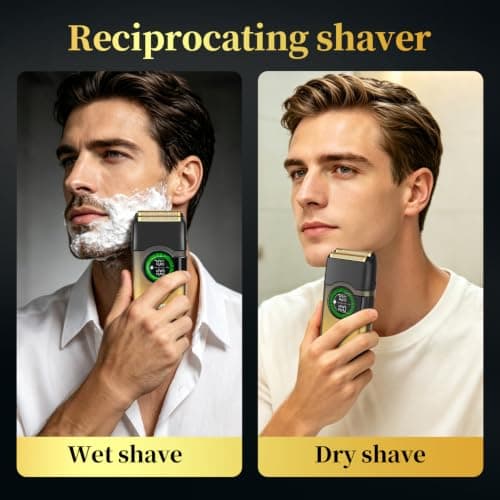 KEMEI Electric Foil Shavers for Men, Double Foil Razor with Floating Blades, Cordless Skin Fade Beard Shaver, USB Type C Rechargeable Up to 100 Min Usage, Travel Lock — view 5