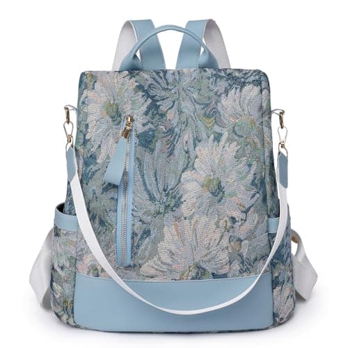 Pagezol Women's Backpacks, Anti-Theft Backpack for Women, Rucksack Shoulder Bags Ladies, Waterproof Nylon Daypack, Casual Travel Backpack, Lightweight Travel Bag School Bags for Girls (B-Blue)
