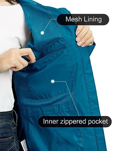 Outdoor Ventures Women's Waterproof Jacket Raincoat Packable Rain Jacket — view 4