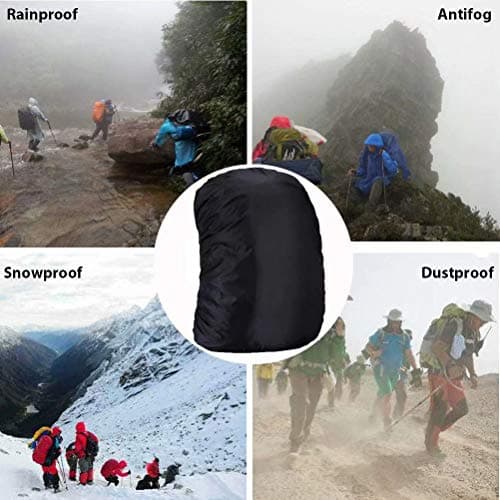 GuangTouL Waterproof Backpack Rain Cover for 65-75L Backpack, 190T Nylon Rucksack Rain Cover with Adjustable Buckle Strap, Waterproof Pack for Hiking Camping Travel Cycling, Outdoor Protection — view 5
