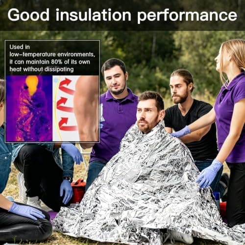 VEYLIN 3Pcs Emergency Foil Blanket Mylar Thermal 160x210 cm — view 6