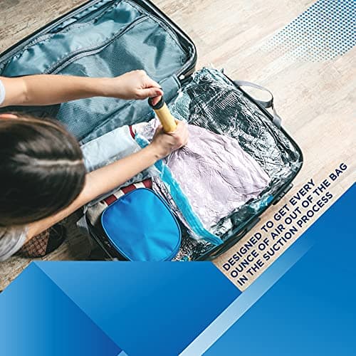 KEPLIN Vacuum Storage Bags | Maximise Space and Store Clothes, Bedding, Towels, Duvet & Pillow | Space Saver Air Suction Bag with Secure Double Zip + Valve | 6 Pack Multipack — view 5