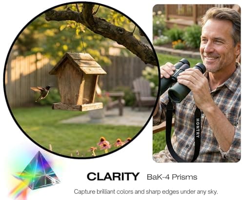 Hontry High Power 8x42 Binoculars for Adults Bird Watching (Green) — view 4