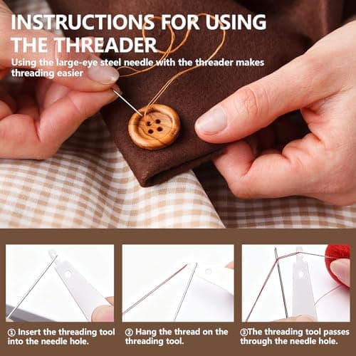 40PCS Sewing Tool Set, Stainless Steel Needle Kit for Hand Sewing — view 3