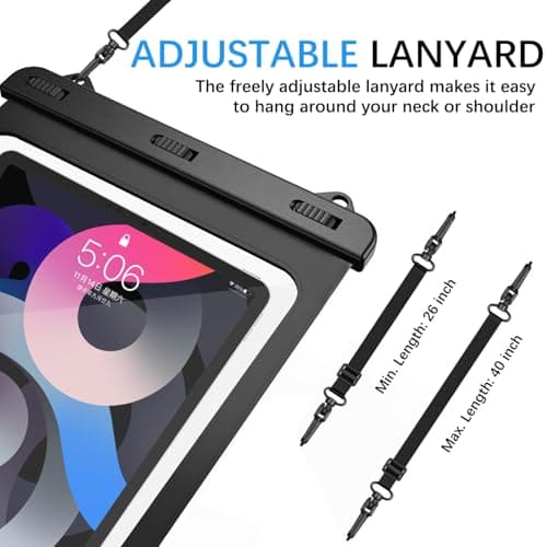Waterproof Tablet Case, Tablet Pouch Dry Bag Fit iPad 11“ A16 Pad Pro 10.5 New iPad 9.7 2017/2018 iPad Air 4/3 10.9" 2022/2020 iPad 10.2" Galaxy Tab S10 /S8/S7,Android Tablet Up to 11 inch — view 2