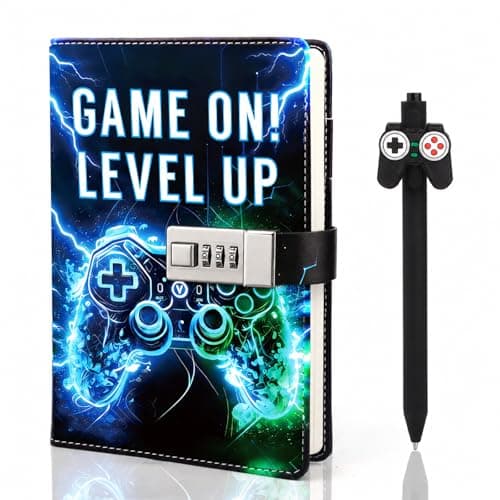 Diary with Lock for Boys, Secret Kids Journal Lockable Diary GAME ON