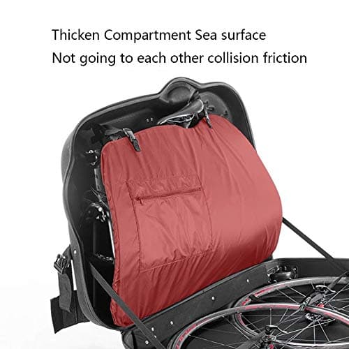 LYzpf Folding Bike Bag Box Case Bicycle Travel Carrier for Flights With Wheels Car Train Trip Hard Shell Loading Transport — view 5