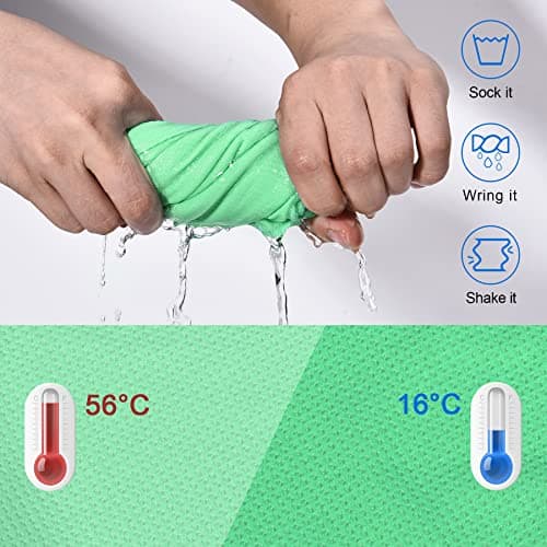 SZELAM 4 Packs Cooling Towel (40''x12''),Ice Towel,Soft Breathable Instant Towel, Macaron Mint Green,macaron Pink, Macaron Lavender,macaron Blue (HLXUK230323CT-FT01) — view 3