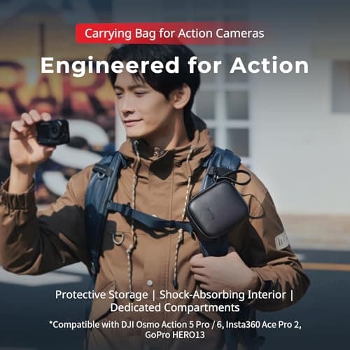 SMALLRIG Action Camera Bag for DJI Osmo Action 6/5 Pro, Camera Case can Hold 4 TF Cards, 2 Batteries, 1 Action Camera with Cage and 1 Adapter, for GoPro Hero 13/12/11/10, for Insta360 Ace Pro 2-5917 — view 2