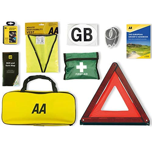 AA Euro Travel Kit AA6318 – for Driving In France/Europe – Includes Zipped Storage Bag & High Visibility Fluorescent Safety Vests AA0507 - Family Pack Two Adults Two Children — view 3