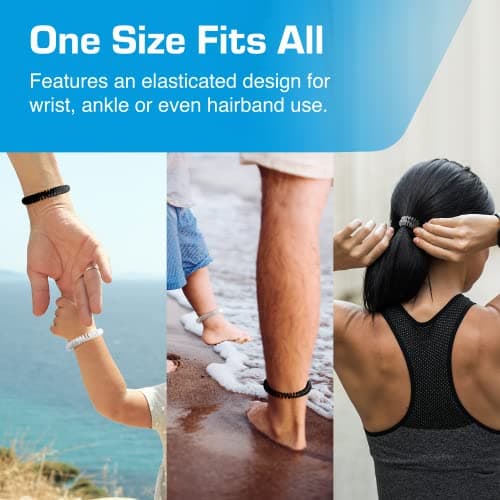 Active Era Mosquito Repellent Bracelet, Insect Midge & Mosquito Bands - Powerful DEET Free Formula - Waterproof with 250 Hours / 10 Days of Protection (Clear/Black/White - 12 Pack) — view 5