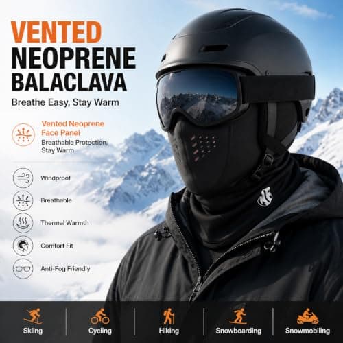 WTACTFUL Winter Balaclava Ski Mask Men Warm for Cold Weather Ski Motorcycle — view 2