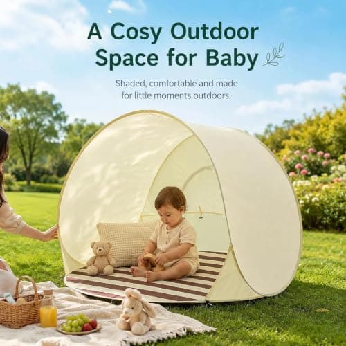 Baby Beach Tent Pop Up, UPF 50+ Sun Shelter with Mosquito Net — view 2