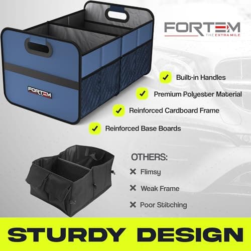 FORTEM Car Boot Organiser - Car Organiser & Storage for SUVs Trucks Sedans — view 6