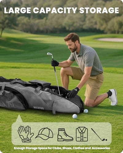 OutdoorMaster Padded Golf Travel Bag with Reinforced Wheels — view 5