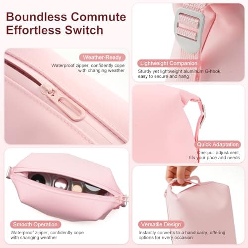 XWFB 6"x9.84" 4.5L Large Silicone Toiletry Bag, Waterproof Leakproof Foldable Travel Organizer, Dopp Kit for Men & Women, Pink — view 4