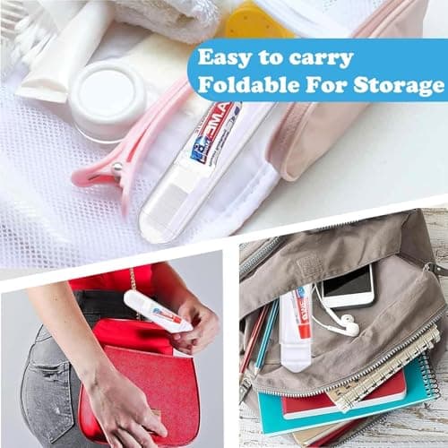10 Pcs Travel Toothbrush Set with Mini Toothpaste, Mini Toothbrush, Portable Foldable Toothbrush with Toothpaste for Travel Business Trip Families Camping Outdoor Activities — view 5
