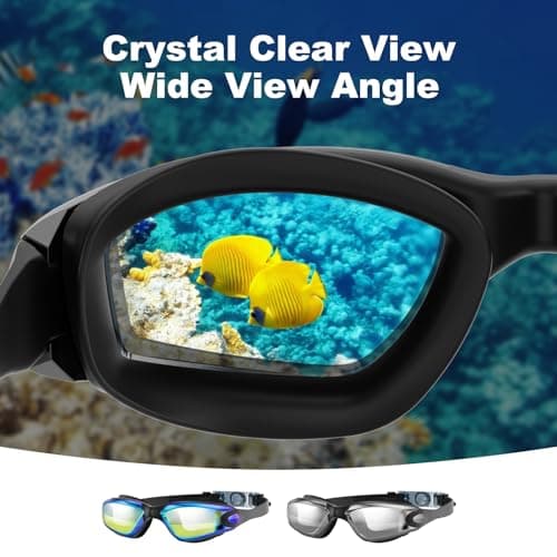 Yomisee Swimming Goggles 2 Pack, Swim Goggles with Nose Clip & Earplugs Anti Fog No Leaking Clear Vision for Adult Women Men — view 3