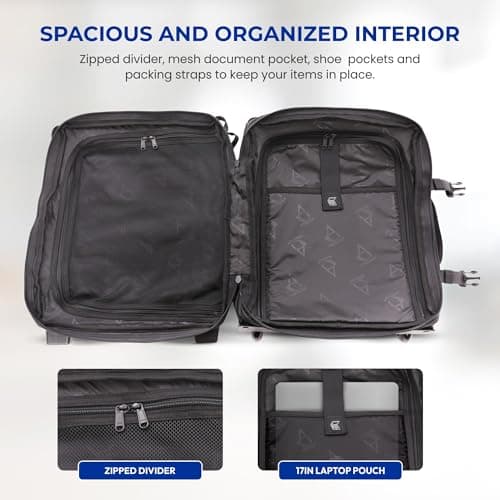 Aerolite Waterproof 55x40x20cm Ryanair Priority Trolley Bag, 44L, Wheels — view 5
