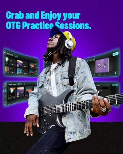 Inspire 39" Smart Electric Guitar - Carbon Fiber Body with Built-in 15W Speaker, 20 Tones & App Control, 4 Presets, Bluetooth, Gig Bag Included — view 4