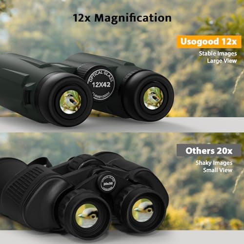 usogood High Power 12x50 Binoculars for Adults with BaK-4 Prisms & FMC Lens — view 2