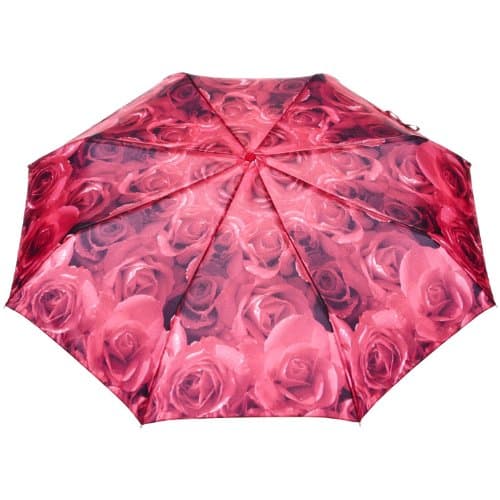 Fulton Open & Close 4 Photo Rose Red Women's Umbrella Photo Rose Red Print One Size — view 4