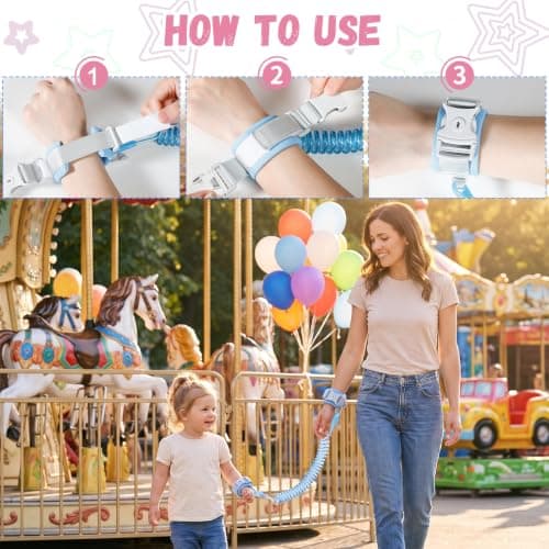 2 Pcs Anti Lost Toddler Wrist Reins Toddler Wrist Strap for Walking — view 6