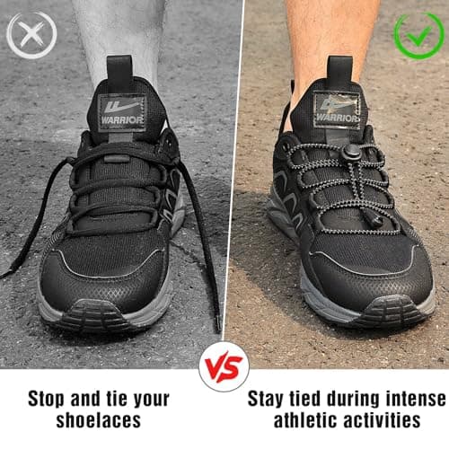 Stepace 2 Pairs Elastic No Tie Lock Buckle Shoe Laces for Trainers Navy Blue — view 5