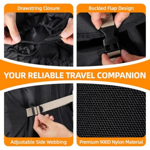 Orzbow XL Pram Bag for Airplane, Extra Large Stroller Travel Bag, Black — view 6