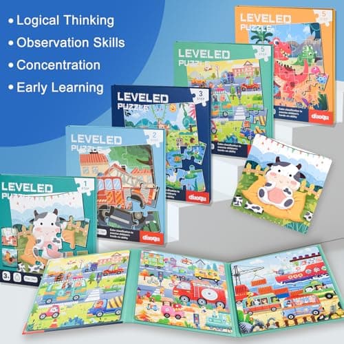 ASTARON Magnetic Puzzles for Toddlers, Educational Travel Toys Car Plane Activities For Kids, 16-20-25 pieces Learning Magnet Puzzles for Road Trip, Kids Birthday Gifts — view 5