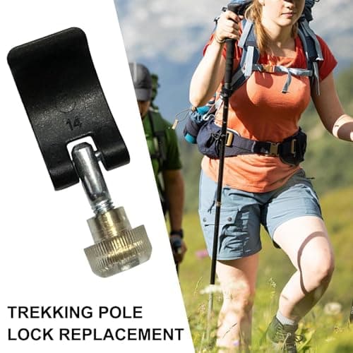 Trekking Pole Lock Parts - 4 Pack External Handle Nuts | Hiking Pole Replacement Clamps, Adjustable Walking Stick Accessories For Camping, Mountaineering And Outdoor Adventure Use — view 5