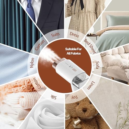 Newbealer Dual Voltage Travel Clothes Steamer, Gold — view 6